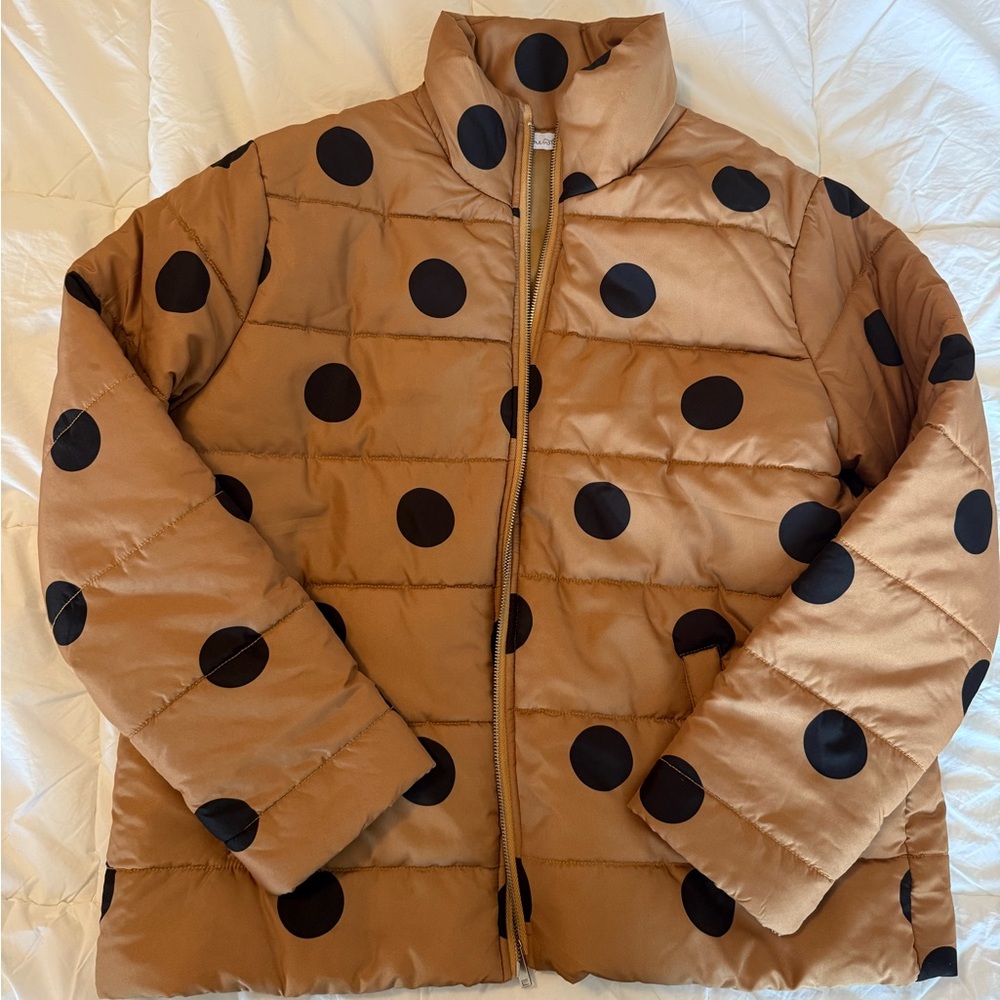 Boutique Polka Dot Puffer Jacket